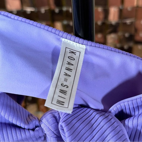 Koana Purple Textured Swimsuit Bikini Top Size Small - Picture 5 of 8